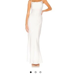 Shona Joy Luxe Bias Cowl Slip Dress in Ivory